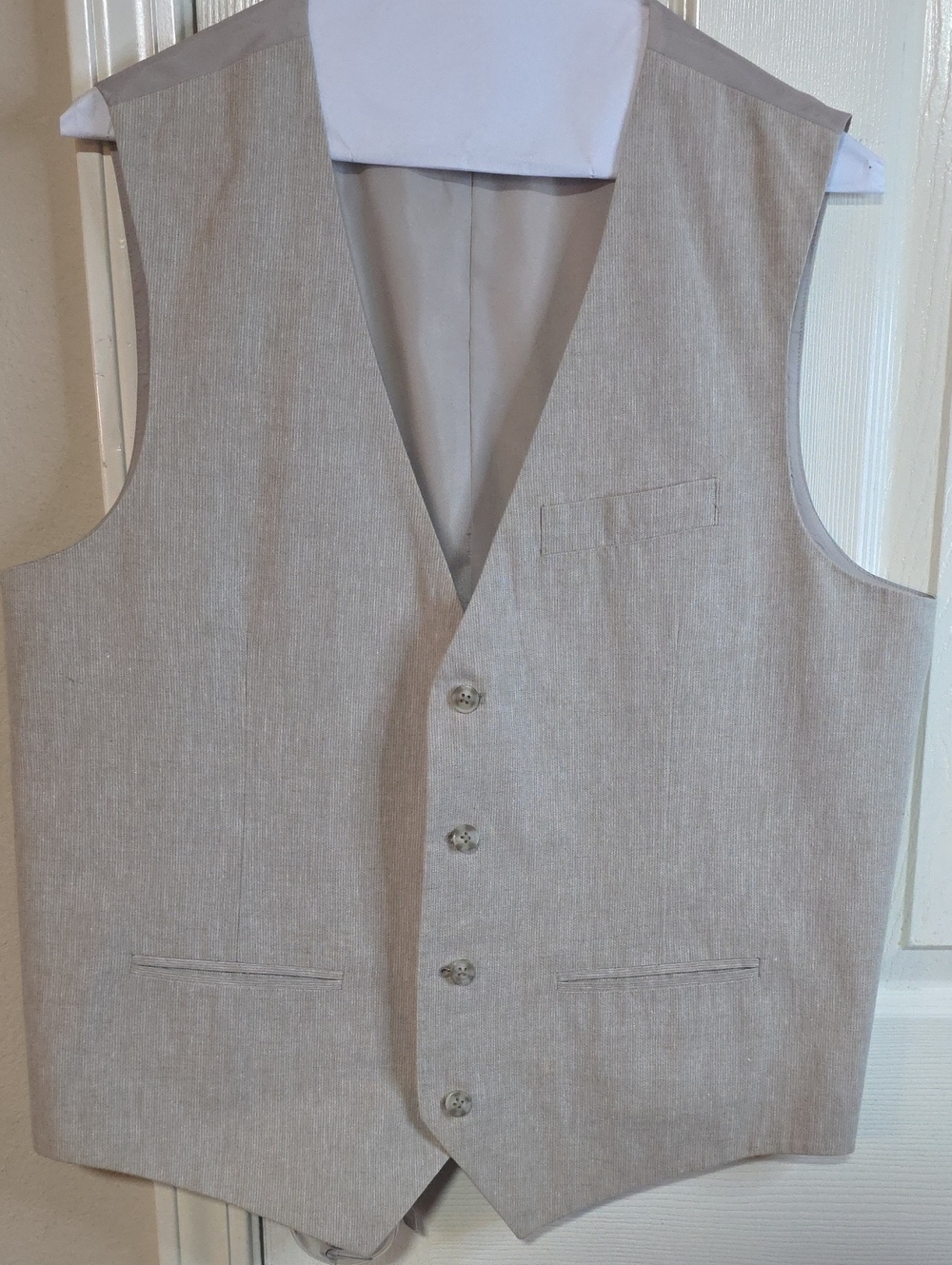 Perry Ellis Light Beige Men's Dress Vest